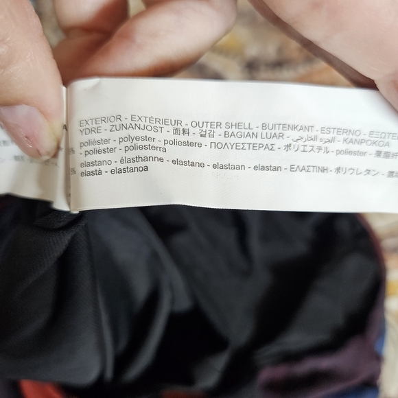 ZARA Ruched pencil skirt blue & red lined mesh NWOT Size S 044 - Picture 6 of 9